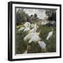 The Turkeys at the Chateau De Rottembourg, Montgeron-Claude Monet-Framed Art Print