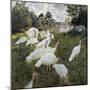 The Turkeys at the Chateau De Rottembourg, Montgeron-Claude Monet-Mounted Art Print