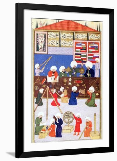 The Turkish Astronomer Takiuddin at His Observatory at Galata, Istanbul, 1581-null-Framed Giclee Print