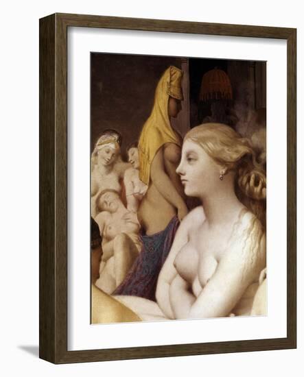 The Turkish Bath, Detail (1862, Oil on Wood)-Jean Auguste Dominique Ingres-Framed Giclee Print