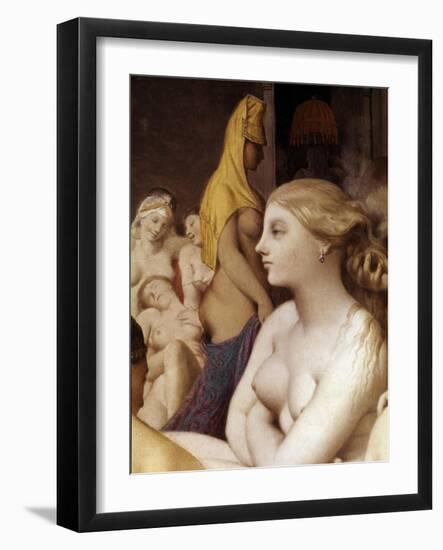 The Turkish Bath, Detail (1862, Oil on Wood)-Jean Auguste Dominique Ingres-Framed Giclee Print