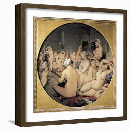 The Turkish Bath-Jean-Auguste-Dominique Ingres-Framed Art Print