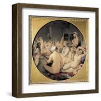 The Turkish Bath-Jean-Auguste-Dominique Ingres-Framed Art Print