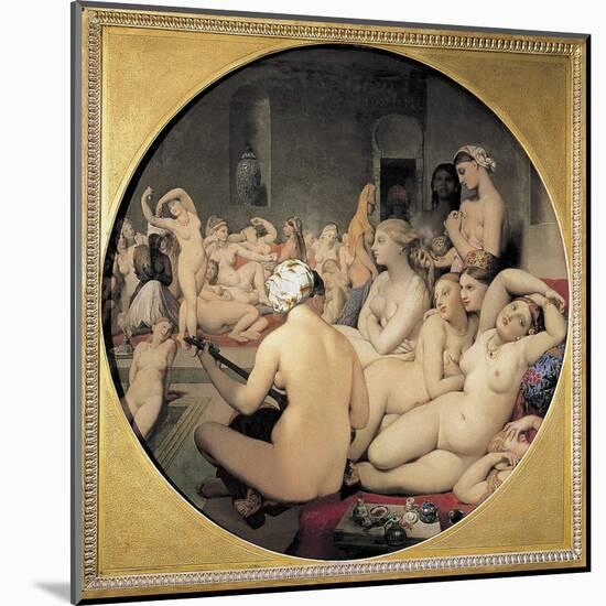 The Turkish Bath-Jean-Auguste-Dominique Ingres-Mounted Art Print