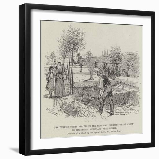 The Turkish Crisis, Graves in the Armenian Cemetery Where About 700 Massacred Armenians Were Buried-Melton Prior-Framed Giclee Print