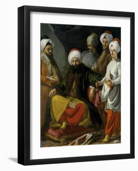 The Turkish Embassy in Naples in 1741-Giuseppe Bonito-Framed Giclee Print