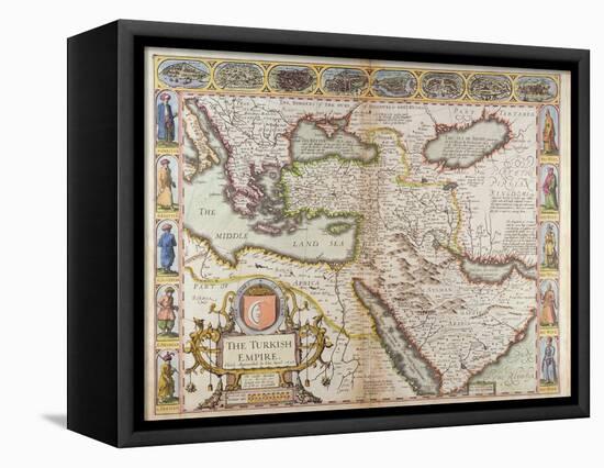 The Turkish Empire, from 'A Prospect of the Most Famous Parts of the World'-John Speed-Framed Stretched Canvas