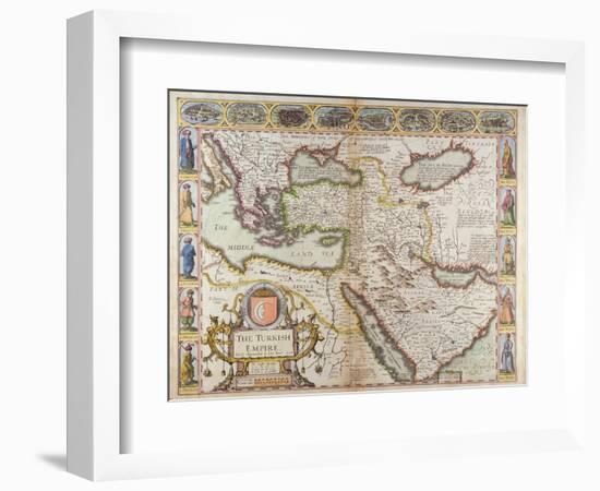 The Turkish Empire, from 'A Prospect of the Most Famous Parts of the World'-John Speed-Framed Giclee Print