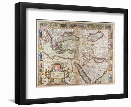 The Turkish Empire, from 'A Prospect of the Most Famous Parts of the World'-John Speed-Framed Premium Giclee Print