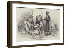 The Turkish Exhibition and Museum, Hyde-Park-Corner, a Turkish Dinner Party-null-Framed Giclee Print