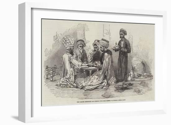 The Turkish Exhibition and Museum, Hyde-Park-Corner, a Turkish Dinner Party-null-Framed Giclee Print