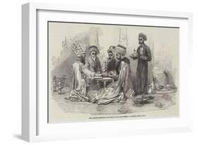 The Turkish Exhibition and Museum, Hyde-Park-Corner, a Turkish Dinner Party-null-Framed Giclee Print