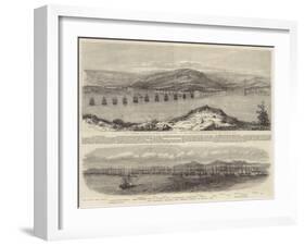 The Turkish Fleet in the Bosphorus; the Combined English and French Fleets in Besika Bay-null-Framed Giclee Print