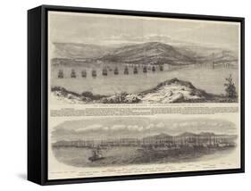 The Turkish Fleet in the Bosphorus; the Combined English and French Fleets in Besika Bay-null-Framed Stretched Canvas