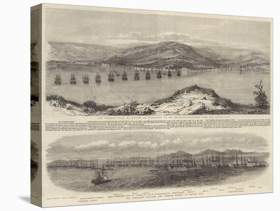 The Turkish Fleet in the Bosphorus; the Combined English and French Fleets in Besika Bay-null-Stretched Canvas