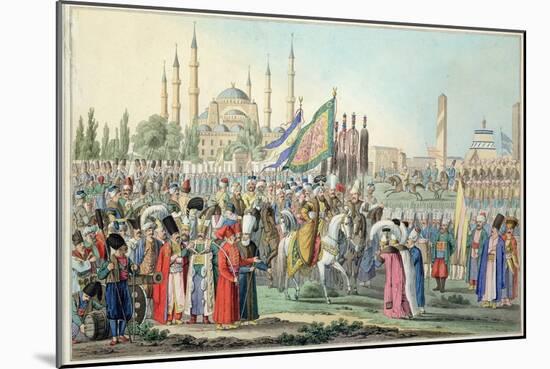 The Turkish Sultan Reviewing His Janissaries-null-Mounted Giclee Print