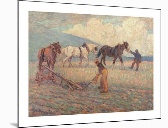 The Turn Rice-Plough, Sussex-Robert Polhill Bevan-Mounted Premium Giclee Print