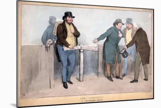 The Turnstile, a Picturesque Simile, 19th Century-John Doyle-Mounted Giclee Print