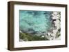 The turquoise blue Mediterranean Sea all around Formentera,-Nadja Jacke-Framed Photographic Print