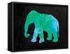 The Turquoise Elephant-Victoria Brown-Framed Stretched Canvas