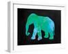 The Turquoise Elephant-Victoria Brown-Framed Art Print