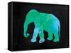 The Turquoise Elephant-Victoria Brown-Framed Stretched Canvas