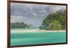 The turquoise lagoon of Bora Bora, Society Islands, French Polynesia, Pacific-Michael Runkel-Framed Photographic Print