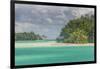 The turquoise lagoon of Bora Bora, Society Islands, French Polynesia, Pacific-Michael Runkel-Framed Photographic Print