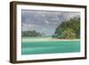 The turquoise lagoon of Bora Bora, Society Islands, French Polynesia, Pacific-Michael Runkel-Framed Photographic Print