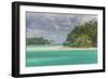 The turquoise lagoon of Bora Bora, Society Islands, French Polynesia, Pacific-Michael Runkel-Framed Photographic Print