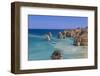 The Turquoise Water of the Atlantic Ocean and Cliffs Surrounding Praia Dona Ana Beach, Lagos-Roberto Moiola-Framed Photographic Print