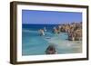 The Turquoise Water of the Atlantic Ocean and Cliffs Surrounding Praia Dona Ana Beach, Lagos-Roberto Moiola-Framed Photographic Print