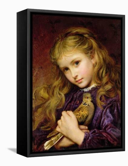 The Turtle Dove-Sophie Anderson-Framed Stretched Canvas