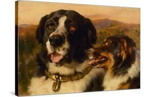 The Twa Dogs-Edwin Landseer-Stretched Canvas