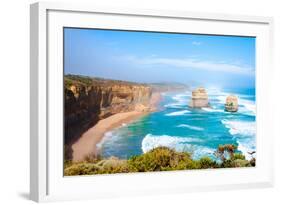 The Twelve Apostles by the Great Ocean Road in Victoria, Australia-StanciuC-Framed Photographic Print