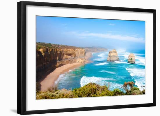 The Twelve Apostles by the Great Ocean Road in Victoria, Australia-StanciuC-Framed Photographic Print