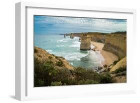 The Twelve Apostles geological formation a couple hours from Melbourne, Victoria, Australia-Logan Brown-Framed Photographic Print