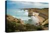 The Twelve Apostles geological formation a couple hours from Melbourne, Victoria, Australia-Logan Brown-Stretched Canvas