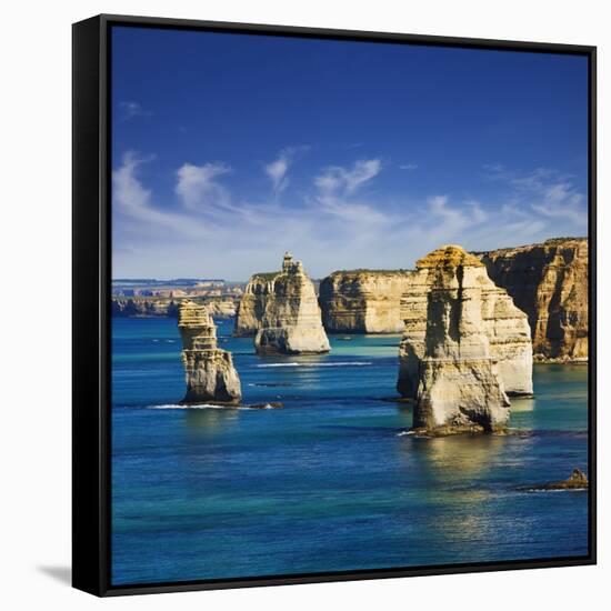 The Twelve Apostles in Port Campbell National Park-Jon Hicks-Framed Stretched Canvas