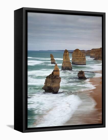 The Twelve Apostles, Port Campbell, Victoria, Australia-Walter Bibikow-Framed Stretched Canvas