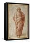 The Twelve Apostles: St. Paul, 1518-20 (Chalk on Paper)-Giulio Romano-Framed Stretched Canvas