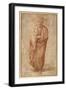 The Twelve Apostles: St. Peter, 1518-20 (Chalk on Paper)-Giulio Romano-Framed Giclee Print