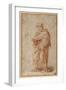 The Twelve Apostles: St. Philip, 1518-20 (Chalk on Paper)-Giulio Romano-Framed Giclee Print