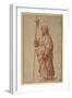 The Twelve Apostles: St. Thaddeus, 1518-20 (Chalk on Paper)-Giulio Romano-Framed Giclee Print