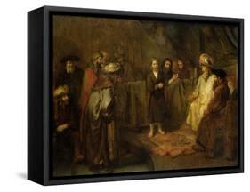 The Twelve Year Old Jesus in Front of the Scribes, circa 1655-Rembrandt van Rijn-Framed Stretched Canvas