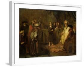 The Twelve Year Old Jesus in Front of the Scribes, circa 1655-Rembrandt van Rijn-Framed Giclee Print