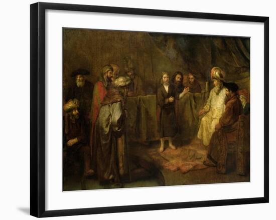 The Twelve Year Old Jesus in Front of the Scribes, circa 1655-Rembrandt van Rijn-Framed Giclee Print