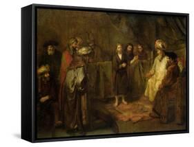 The Twelve Year Old Jesus in Front of the Scribes, circa 1655-Rembrandt van Rijn-Framed Stretched Canvas