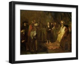 The Twelve Year Old Jesus in Front of the Scribes, circa 1655-Rembrandt van Rijn-Framed Giclee Print