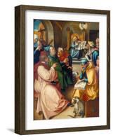 The Twelve Year-Old Jesus in the Temple, from the Altar: the Virgin's Seven Agonies, 1495-96-Albrecht Dürer-Framed Giclee Print